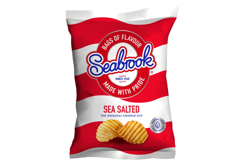 An image of Seabrook - Sea Salted - The Original Crinkle Cut - 31.8g from Best Before Its Gone, we stock products near or past their best Before Date.