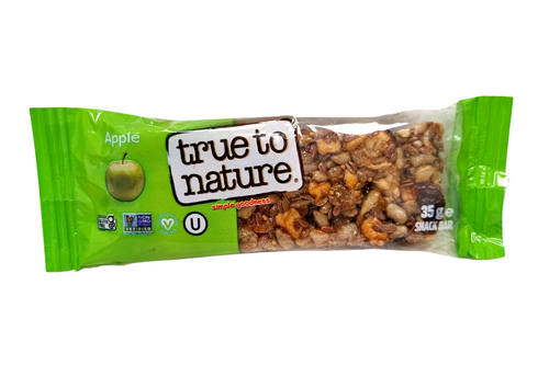 An image of True to Nature - Cereal Bar - Apple - 35g from Best Before Its Gone, we stock products near or past their best Before Date.