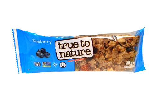 An image of True to Nature - Cereal Bar - Blueberry - 35g from Best Before Its Gone, we stock products near or past their best Before Date.
