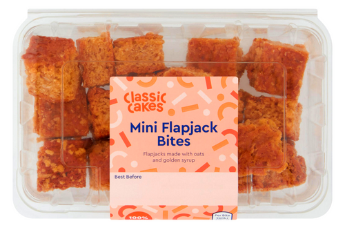 An image of Classic Cakes - Mini Flapjack Bites - 20 Flapjacks from Best Before Its Gone, we stock products near or past their best Before Date.