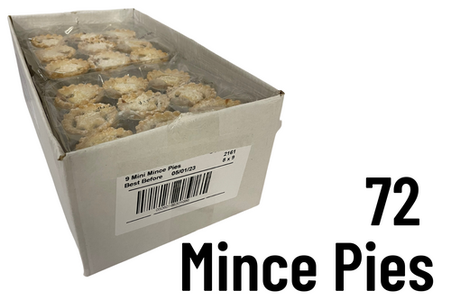 An image of Box of Mince Pies - 8 trays of 9 - 72 individual Pies  from Best Before Its Gone, we stock products near or past their best Before Date.