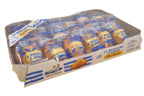 An image of Box of La Madeleine D'Armor Cakes - 18 x 33g from Best Before Its Gone, we stock products near or past their best Before Date.