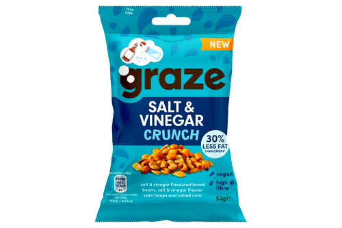 An image of Graze - Salt &amp; Vinegar Crunch - Mixed Snacks - Vegan - 52g from Best Before Its Gone, we stock products near or past their best Before Date.
