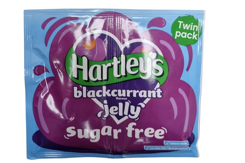 An image of Hartley's - Blackcurrant Jelly Sugar Free - 2 X 11.5g from Best Before Its Gone, we stock products near or past their best Before Date.