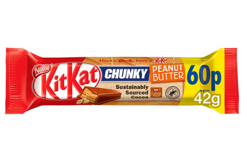 An image of Kit Kat - Chunky Peanut Butter - 42g from Best Before Its Gone, we stock products near or past their best Before Date.