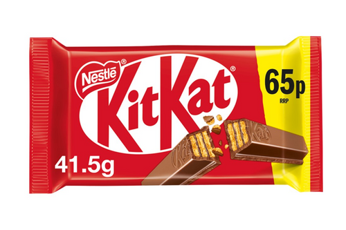 An image of Nestle - Kit Kat - 4 Finger Milk Chocolate Bar - 41.5g from Best Before Its Gone, we stock products near or past their best Before Date.