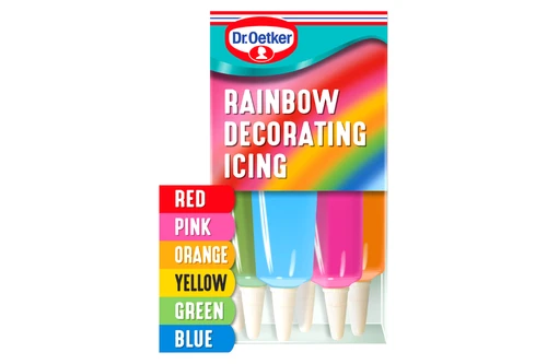 An image of Dr. Oetker - Rainbow Decorating Icing - 6 x 19g (114g) from Best Before Its Gone, we stock products near or past their best Before Date.