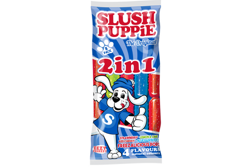 An image of Slush Puppie - 2 in 1 Freeze Pops - 8 x 75ml from Best Before Its Gone, we stock products near or past their best Before Date.