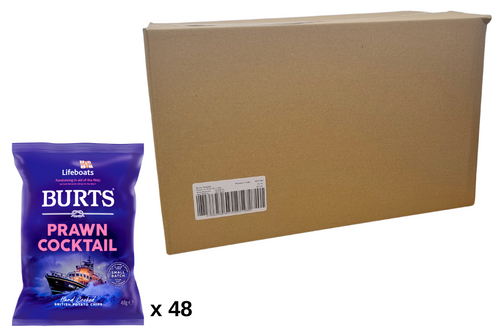 An image of Box of Burts - Prawn Cocktail Hand Cooked Potato Chips - 48 x 40g from Best Before Its Gone, we stock products near or past their best Before Date.
