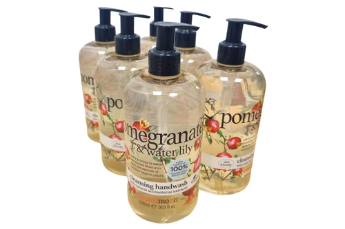 An image of Case of Teaclemoon - Pomegranate &amp; Waterlily Cleansing Handwash - Vegan - 6 x 500ml from Best Before Its Gone, we stock products near or past their best Before Date.