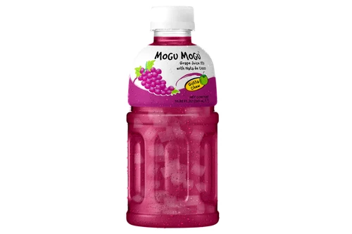 An image of Mogu Mogu - Grape Flavored Drink with Nata de Coco - 320ml from Best Before Its Gone, we stock products near or past their best Before Date.