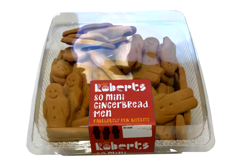 An image of Roberts - Mini Gingerbread Men - 80 Pack from Best Before Its Gone, we stock products near or past their best Before Date.