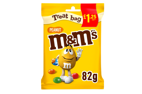 M&M's Crunchy Peanut & Milk Chocolate Bites Pouch Bag 125g