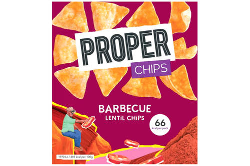 An image of Proper Chips - Barbecue Lentil Chips - Vegan - 14g from Best Before Its Gone, we stock products near or past their best Before Date.