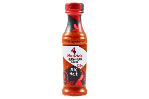 An image of Nando's - Peri-Peri Sauce - XX Hot -125g from Best Before Its Gone, we stock products near or past their best Before Date.