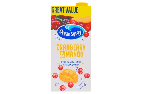 An image of Ocean Spray - Cranberry &amp; Mango Juice - 1ltr from Best Before Its Gone, we stock products near or past their best Before Date.