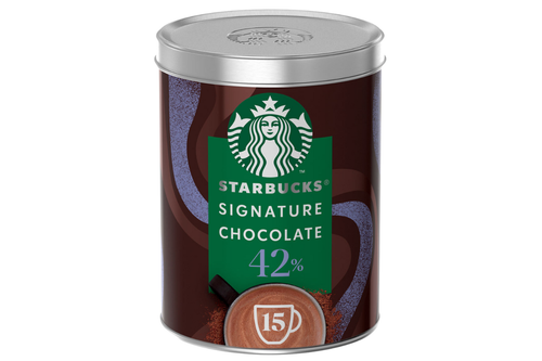 An image of Starbucks - Signature Hot Chocolate Powder - 42% Cocoa Powder - 330g (Damaged Packaging) from Best Before Its Gone, we stock products near or past their best Before Date.