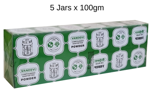 An image of Vandevi - Compounded Asafoetida - Yellow Powder - 5 x 100g from Best Before Its Gone, we stock products near or past their best Before Date.