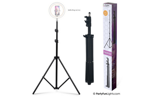 An image of Party Fun Lights - Selfie Ring Light Tripod - Max Height 210 cm from Best Before Its Gone, we stock products near or past their best Before Date. An image of Party Fun Lights - Selfie Ring Light Tripod - Max Height 210 cm from Best Before Its Gone, we stock products near or past their best Before Date.