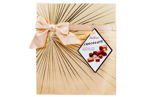 Gudrun - A Collection of Fine Belgian Chocolates - Box in Gift Bag - 530g (Bag Colour may Vary)
