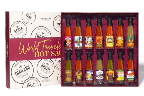 An image of Thoughtfully - World Traveler Hot Sauce Gift Set of 14 x 48ml  from Best Before Its Gone, we stock products near or past their best Before Date.