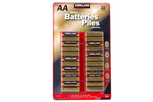 An image of Kirkland - Alkaline AA Batteries - 48 Pack (Damaged Packaging)  from Best Before Its Gone, we stock products near or past their best Before Date.