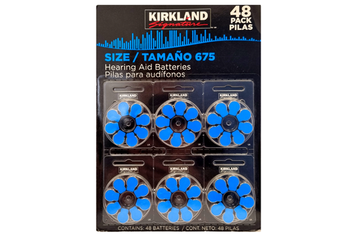 An image of Kirkland - Hearing Aid Batteries - Size 675 - 48 Pack from Best Before Its Gone, we stock products near or past their best Before Date.
