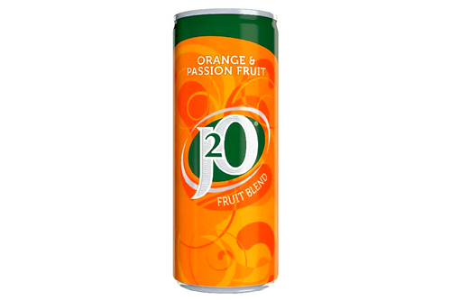 An image of J2O - Orange &amp; Passion Fruit Drink - Fruit Blend -Vegan Approved - 250ml from Best Before Its Gone, we stock products near or past their best Before Date.