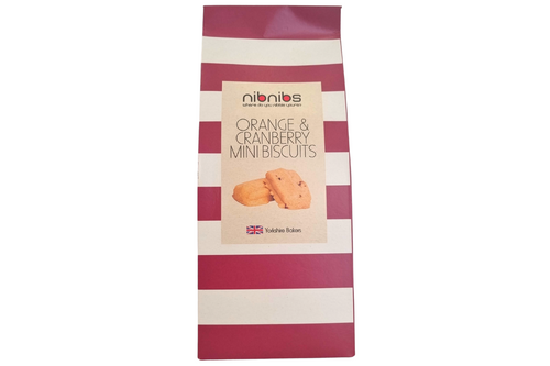 An image of Nibnibs - Orange &amp; Cranberry Mini Biscuits - Suitable for Vegans - 100g from Best Before Its Gone, we stock products near or past their best Before Date.