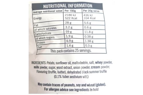 Rustle Snacks Rustle - The Ugly Truffle Co - Truffle Crisps - 500g - Best Before it's ...
