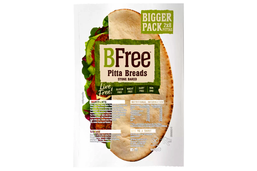 An image of BFree - Stone Baked Pitta Breads - 2 x 8 Pack from Best Before Its Gone, we stock products near or past their best Before Date.