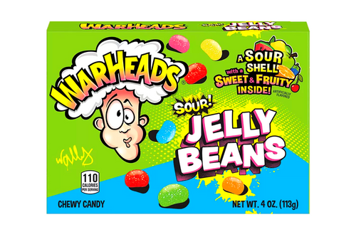 An image of Warheads - Sour Jelly Beans - 113g from Best Before Its Gone, we stock products near or past their best Before Date.