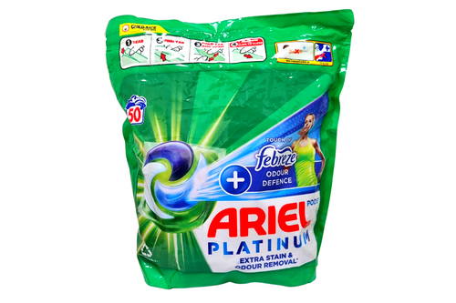An image of Ariel - Platinum + Touch of Febreze - Laundry Detergent - 50 Pods from Best Before Its Gone, we stock products near or past their best Before Date.