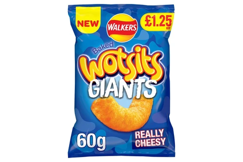 An image of Walkers - Wotsits Giants - Really Cheesy -  60g from Best Before Its Gone, we stock products near or past their best Before Date.