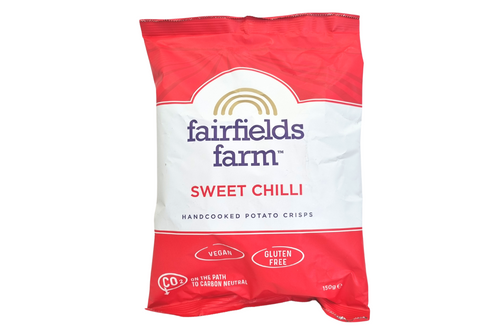 An image of Fairfield Farm - Sweet Chilli Flavour Crisps - Vegan - 150g from Best Before Its Gone, we stock products near or past their best Before Date.