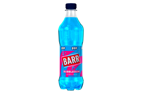 An image of Barr - Bubblegum Flavour Sparkling Drink - 500ml from Best Before Its Gone, we stock products near or past their best Before Date.