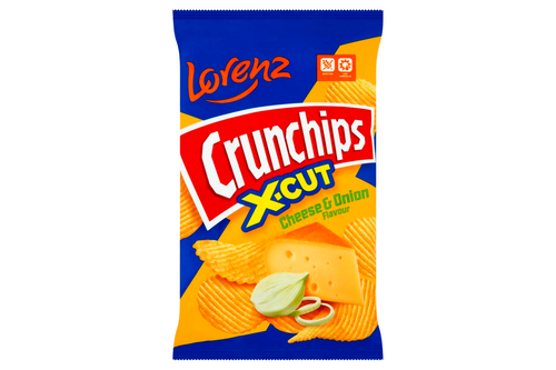 An image of Lorenz - Crunchips - X-Cut - Cheese &amp; Onion Flavour Crisps - 75g from Best Before Its Gone, we stock products near or past their best Before Date.
