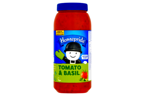 An image of Homepride - Tomato &amp; Basil Sauce - Vegan - 2.25kg from Best Before Its Gone, we stock products near or past their best Before Date.