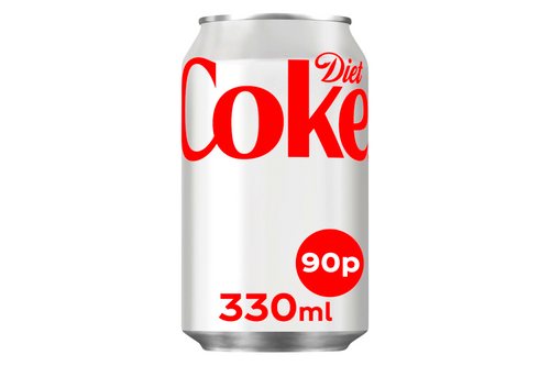 An image of Diet Coke - Sparkling Low Calorie Drink - 330ml  from Best Before Its Gone, we stock products near or past their best Before Date.