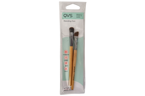 An image of QVS - Eyeshadow Blending Duo Brushes from Best Before Its Gone, we stock products near or past their best Before Date.