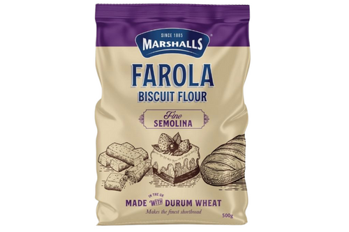 An image of Marshalls - Farola Biscuit Flour - Fine Semolina - 500g from Best Before Its Gone, we stock products near or past their best Before Date.