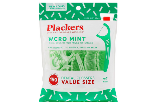 An image of Plackers - Micro Mint - Dental Flossers - 150 Pack. from Best Before Its Gone, we stock products near or past their best Before Date.
