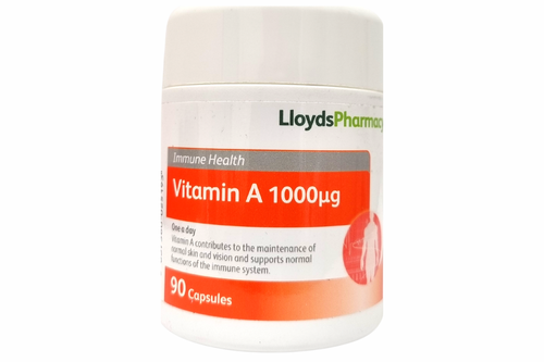 Lloyds Pharmacy - Vitamin A 1000ug - One a Day - 90 Capsules