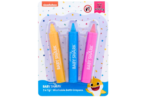 An image of Pinkfong - Baby Shark Washable Bath Crayons - 3 x 7g from Best Before Its Gone, we stock products near or past their best Before Date.
