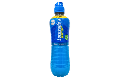 An image of Lucozade Sport - Blue Force Drink - 500ml from Best Before Its Gone, we stock products near or past their best Before Date.