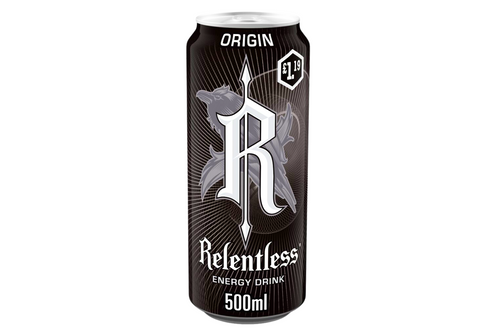 An image of Relentless - Origin - Energy Drink - 500ml from Best Before Its Gone, we stock products near or past their best Before Date.
