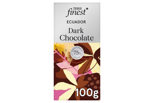 An image of Tesco Finest - Ecuador Dark Chocolate Bar - 100g from Best Before Its Gone, we stock products near or past their best Before Date.