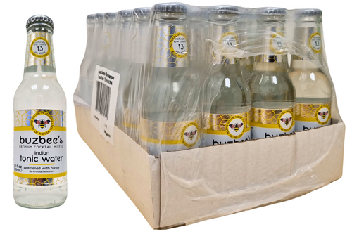An image of Case of Buzbee's - Premium Cocktail Mixers - Indian Tonic Water - 24 x 200ml from Best Before Its Gone, we stock products near or past their best Before Date.