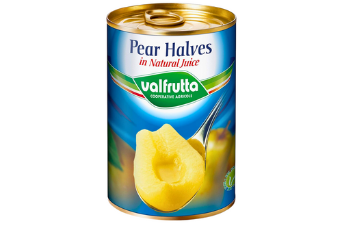 An image of Valfrutta - Pear Halves in Natural Juice - 411g  from Best Before Its Gone, we stock products near or past their best Before Date.