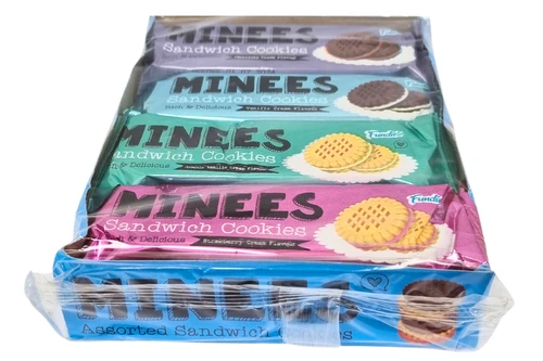 Minees - Assorted Sandwich Cookies - 8 x 30g